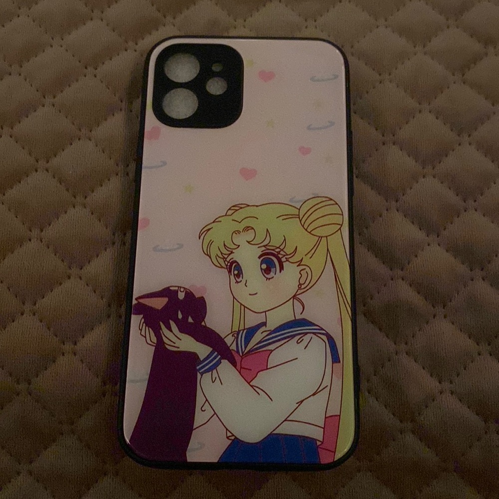 Sailor Moon IPhone 12 Phone Case Usagi and Luna‎